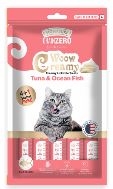 Signature Grain Zero Tuna and Ocean Fish Lickable Creamy Cat Treats